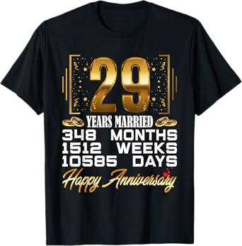 29 Years Married - Funny 29th Wedding Anniversary T-Shirt