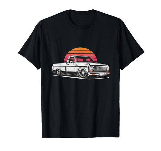 Vintage 73-87 Mini C10 Truck Slammed Graphic Dad Gag Father T-Shirt
