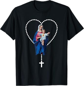 Holy Rosary Mama Mary Jesus T-Shirt