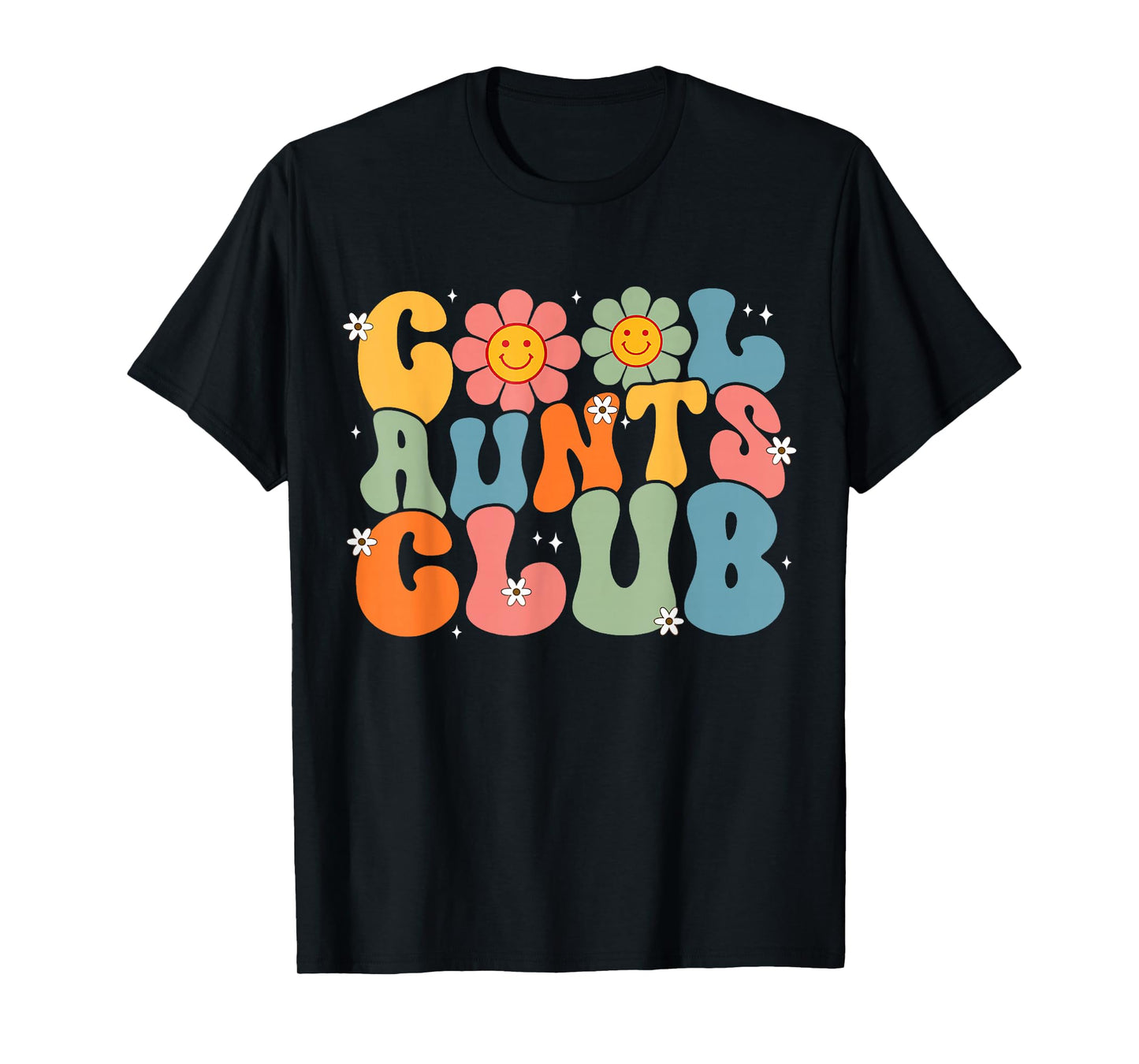 Cool Aunts Club Groovy Retro Smile Aunt Auntie Mother's Day T-Shirt