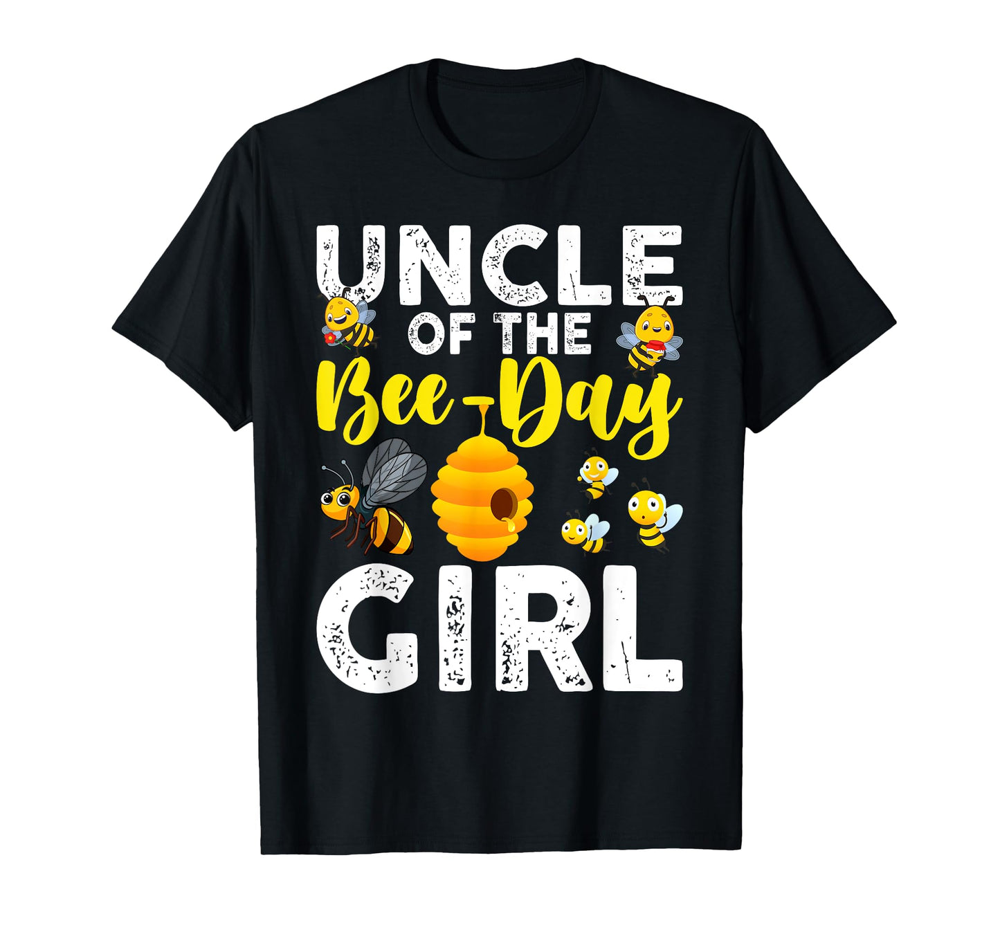 Uncle of the Bee-Day Girl Bee Birthday Party Matching Family T-Shirt