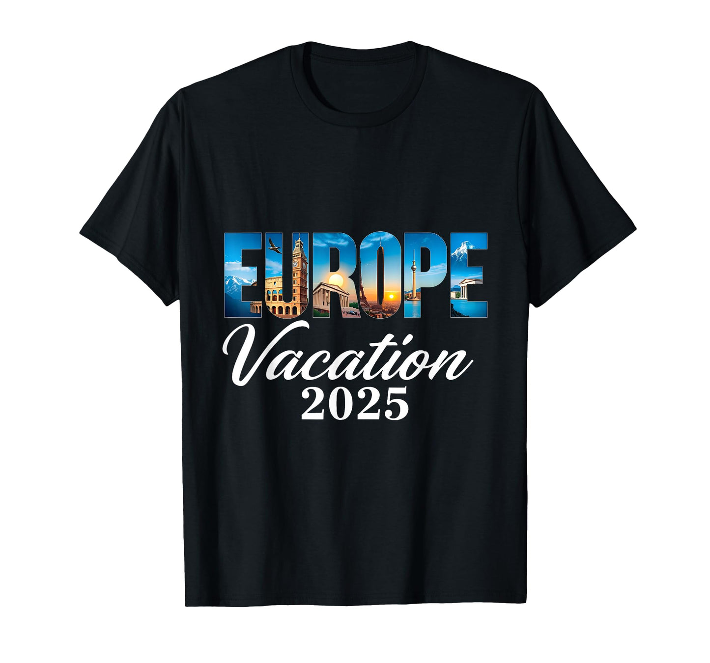 Travel Family Europe 2025 Vacation Souvenir Trip Summer T-Shirt