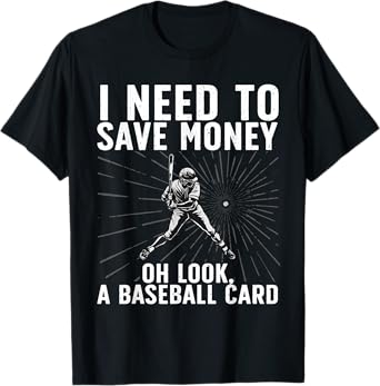Cool Baseball Card For Men Women Baseball Card Collecting T-Shirt