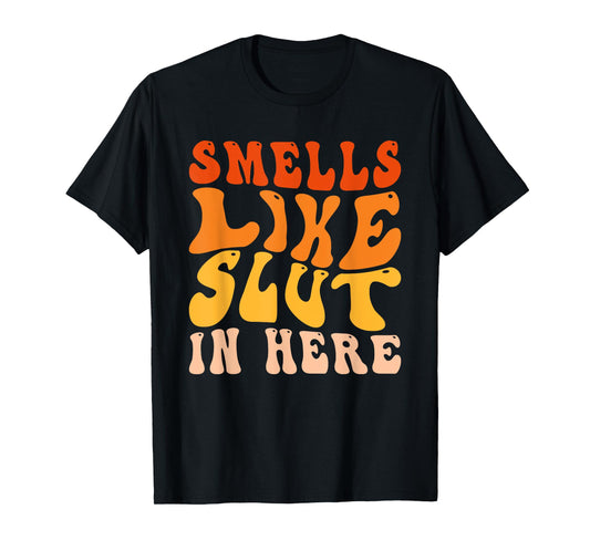 Funny Smells Like Slut In Here Humor Vintage For Adult T-Shirt
