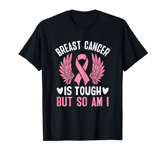 Womens Pink Ribbon Breast Cancer Awareness Breast Cancer Survivor T-Shirt