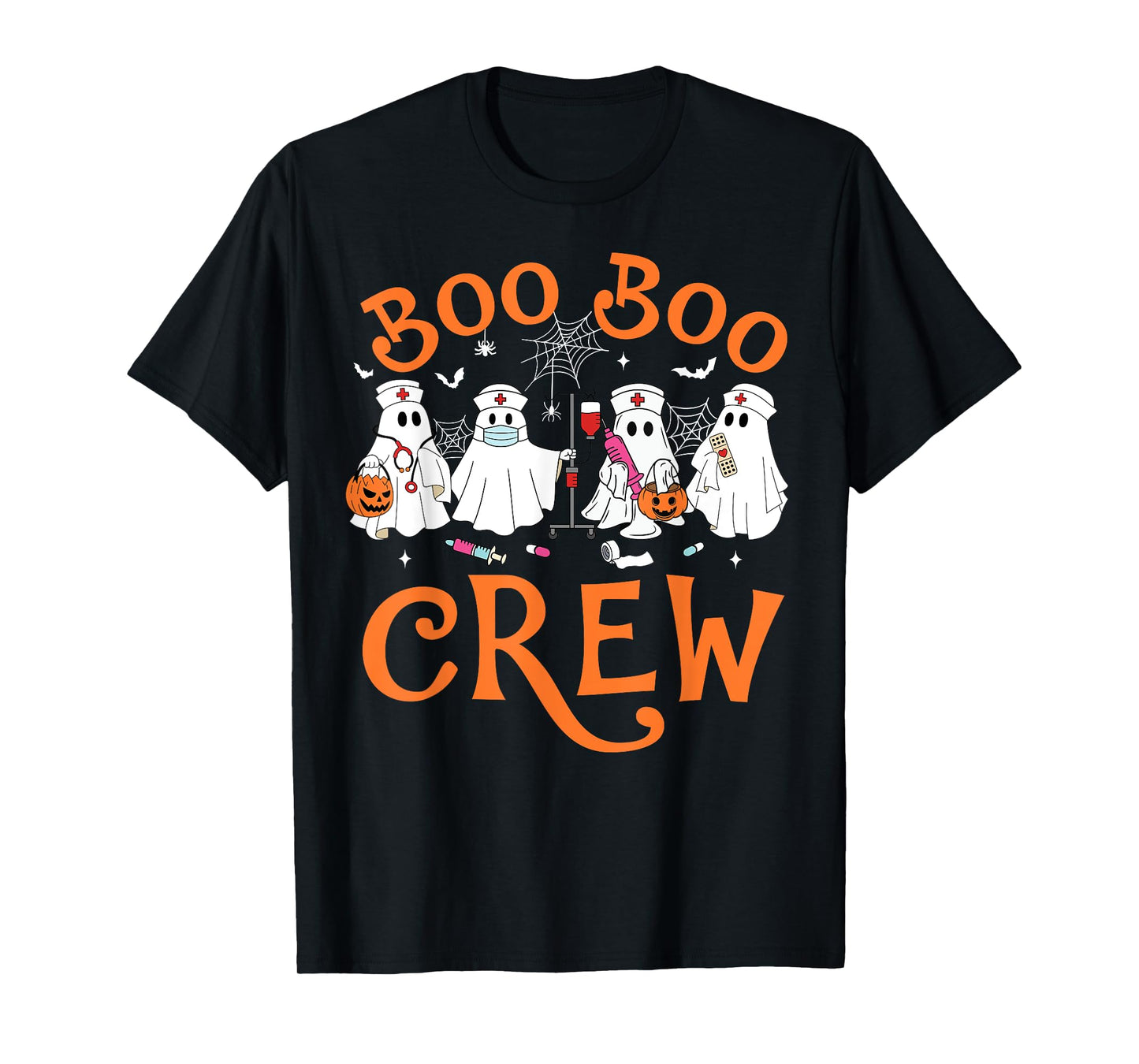 Boo Boo Crew Nurse Funny Halloween Nurse Nursing Girl Women T-Shirt