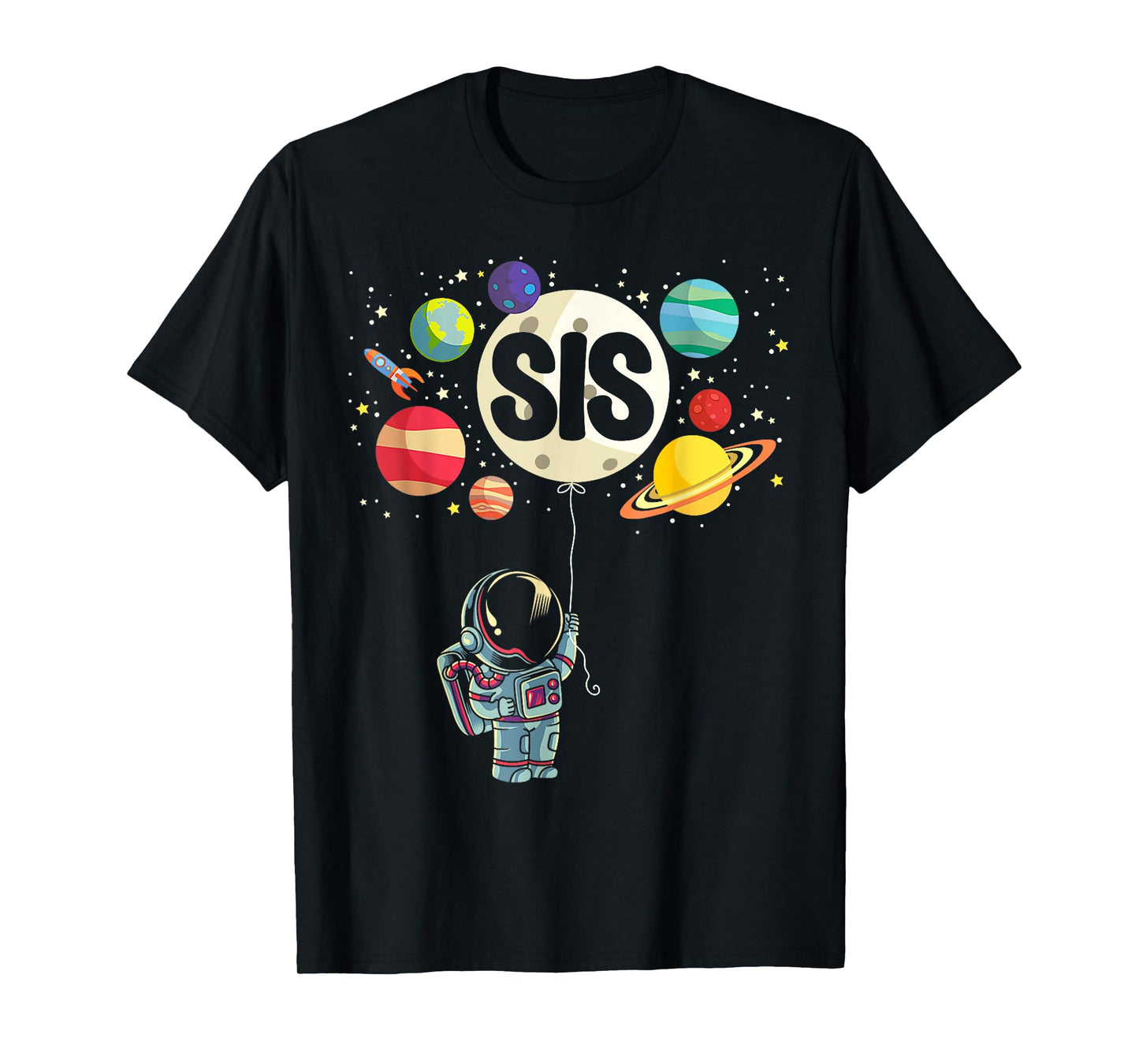 Sister of The Birthday Boy Space Astronaut 1st Birthday T-Shirt