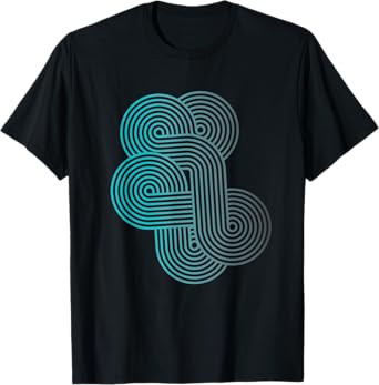 Modern Geometric Line Art Graphic Gradient T-Shirt T-Shirt