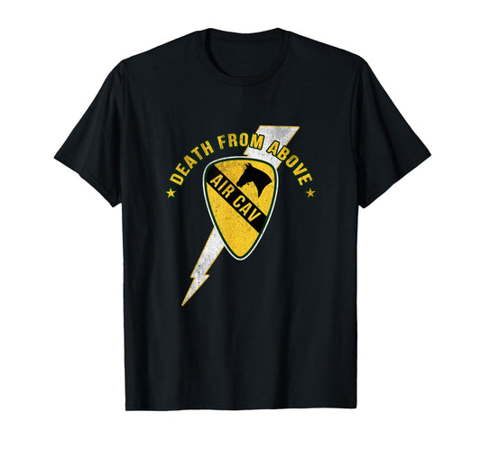 Air Cavalry Helicopter Badge 1st Cavalry Division Veteran T-Shirt