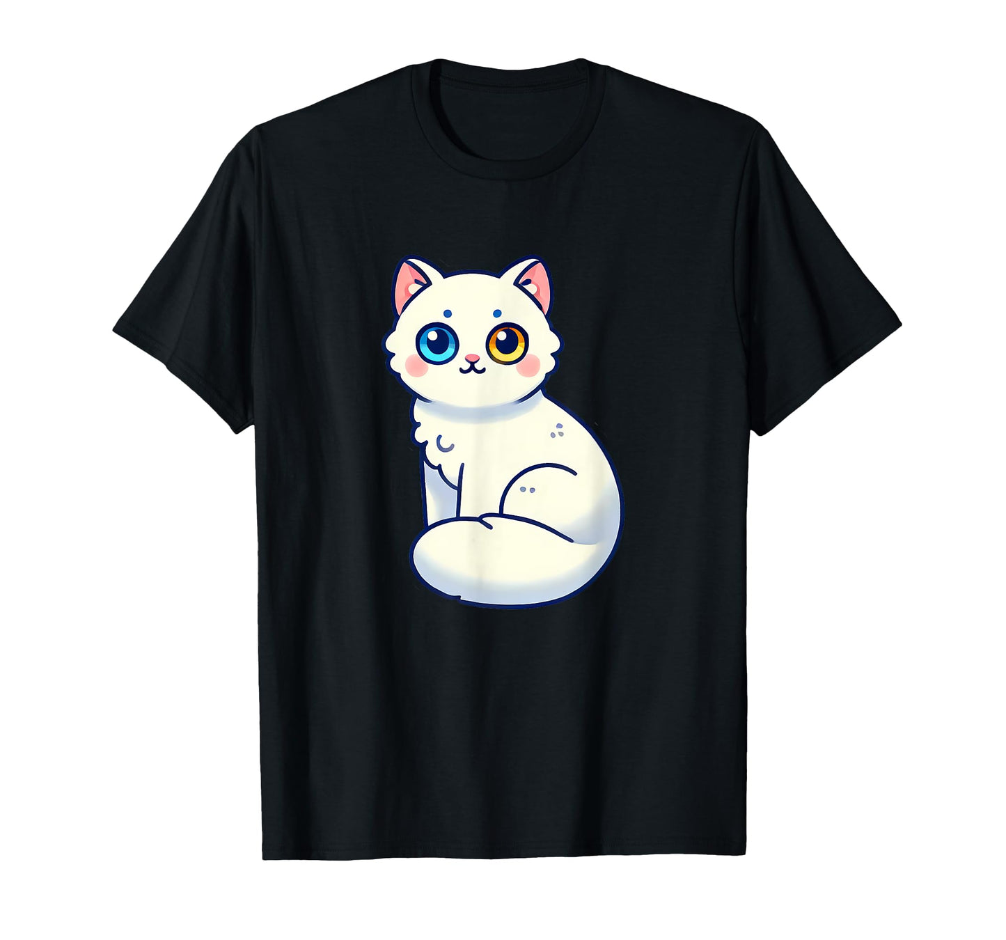 Cat With Heterochromia Cute Cat Lover Men Women Kids T-Shirt