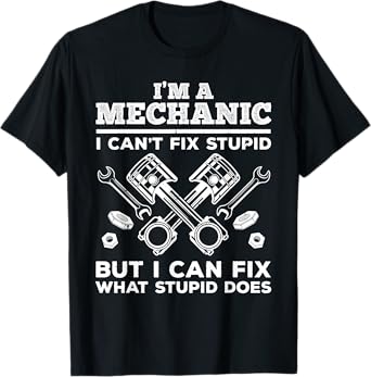 Funny Mechanic For Men Dad Car Auto Diesel Automobile Garage T-Shirt
