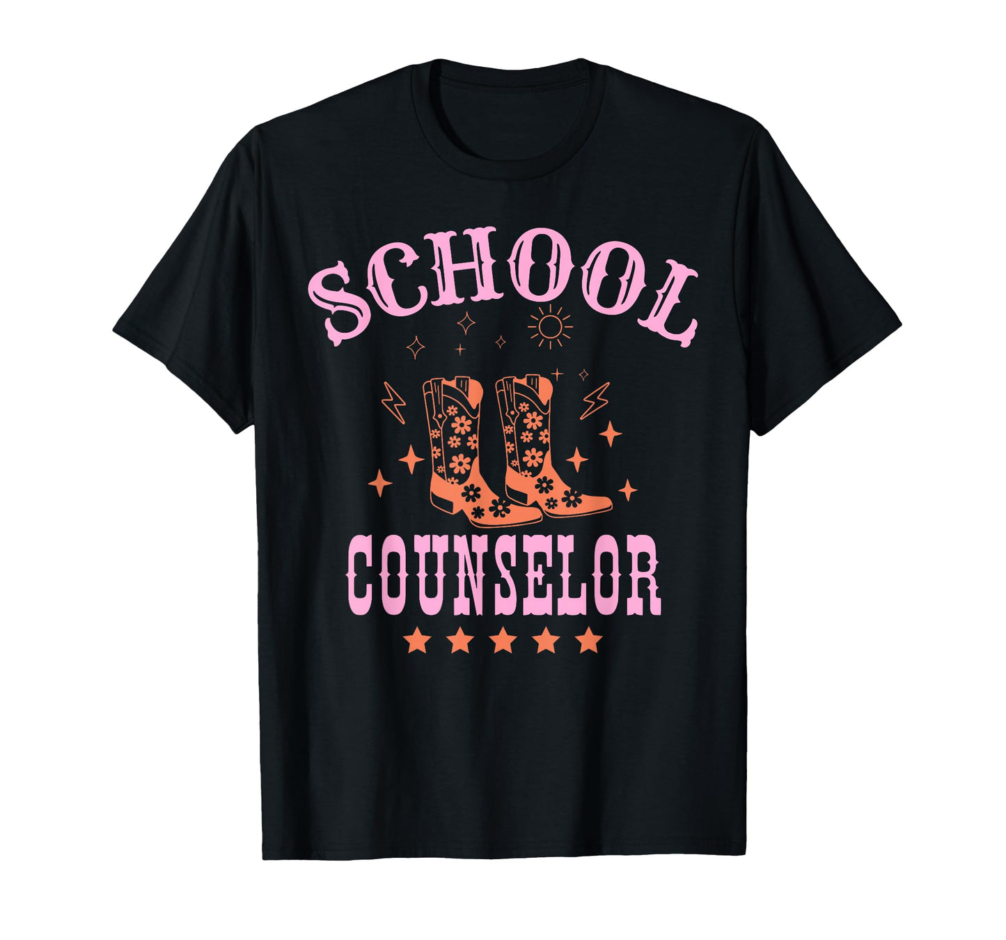 School Counselor Cowgirl Boots School Counseling Western T-Shirt