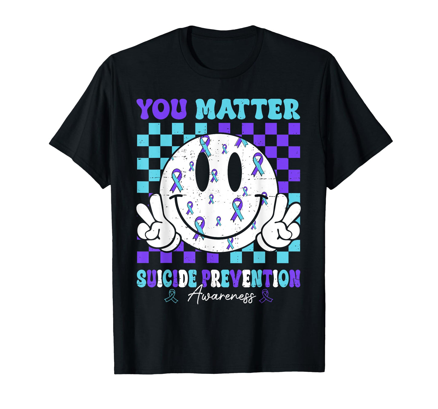 You Matter Teal Purple Ribbon Suicide Prevention Awareness T-Shirt
