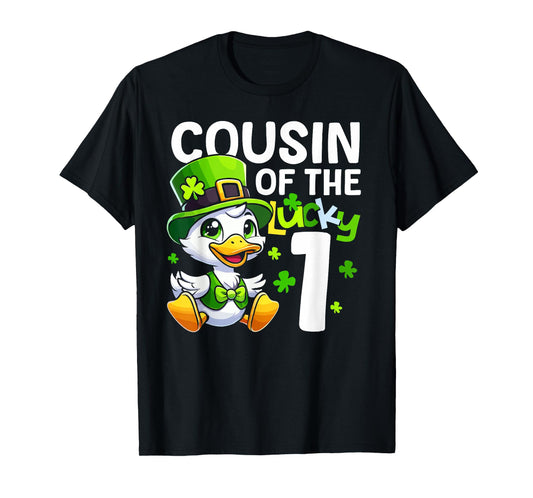 Cousin Of The Lucky One Duck 1st Birthday Party Matching T-Shirt