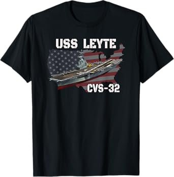 USS Leyte CVS-32 Aircraft Carrier Veteran Day Grandpa Father T-Shirt