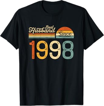 27th wedding anniversary 27 years - Best Husband Since 1998 T-Shirt