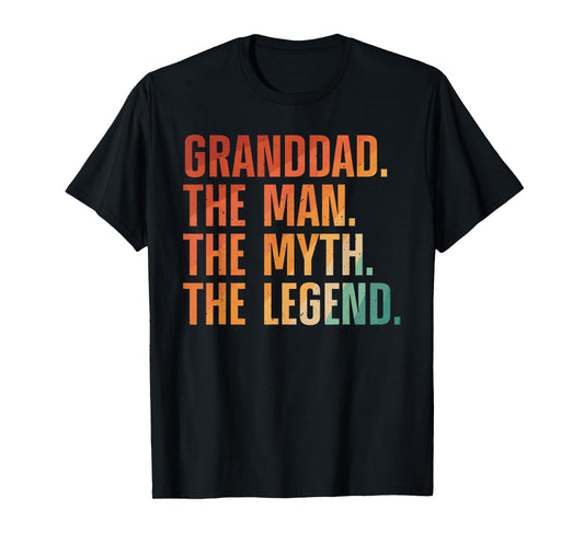 Granddad Art For Grandpa Grandfather From Grandkids Granddad T-Shirt