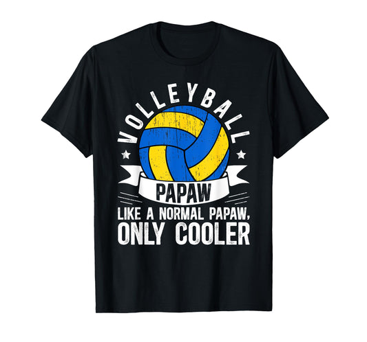 Cool Volleyball Papaw Of A Volleyball Player Papaw T-Shirt