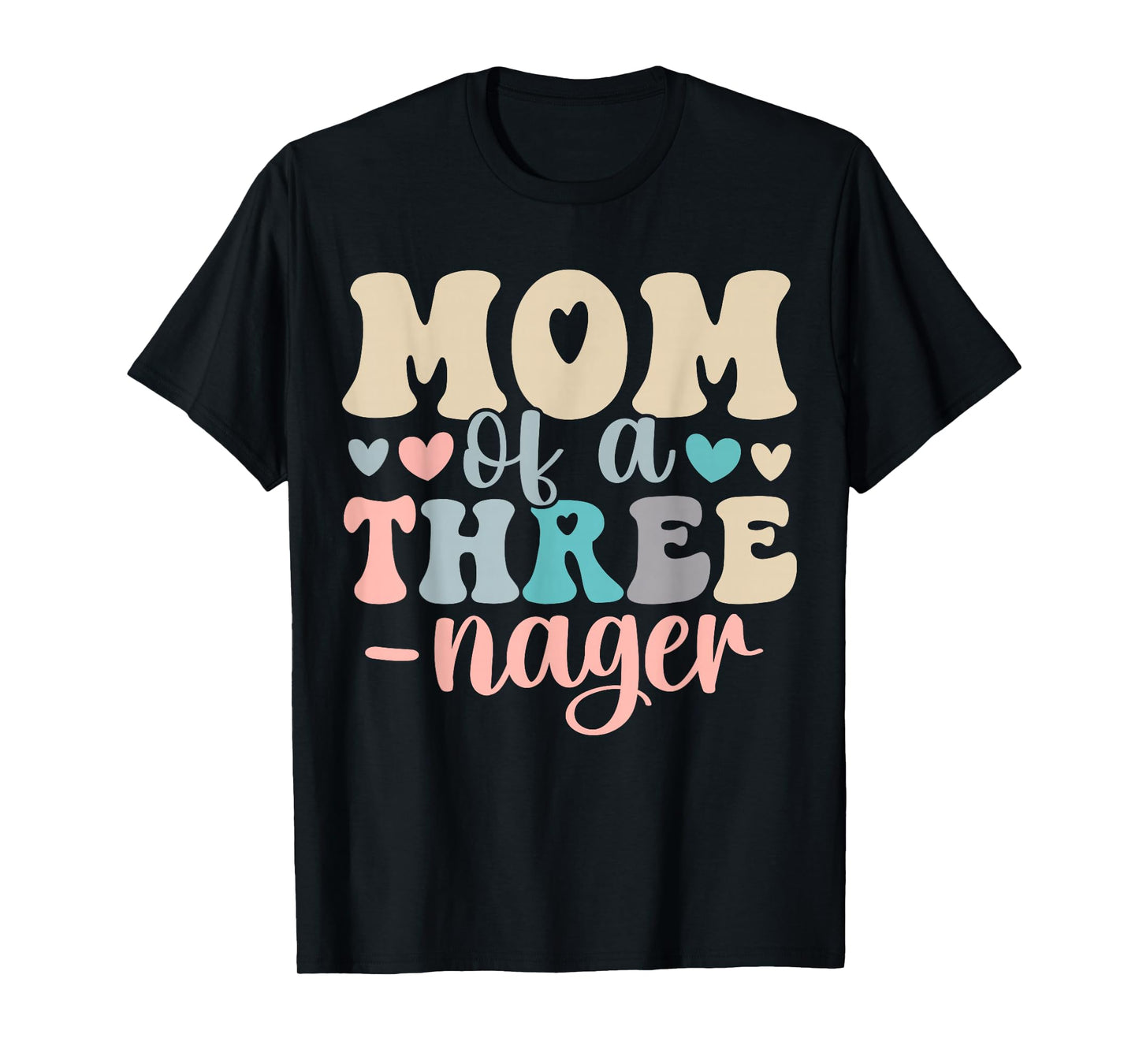 Mom Of A Threenager 3rd Birthday Matching Family Boho T-Shirt