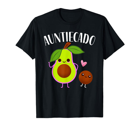 Auntiecado Funny Avocado Auntie Pregnancy Announcement T-Shirt