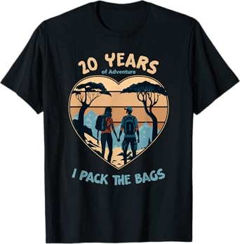 20 Years Adventure Pack the Bags 20th Anniversary Matching T-Shirt