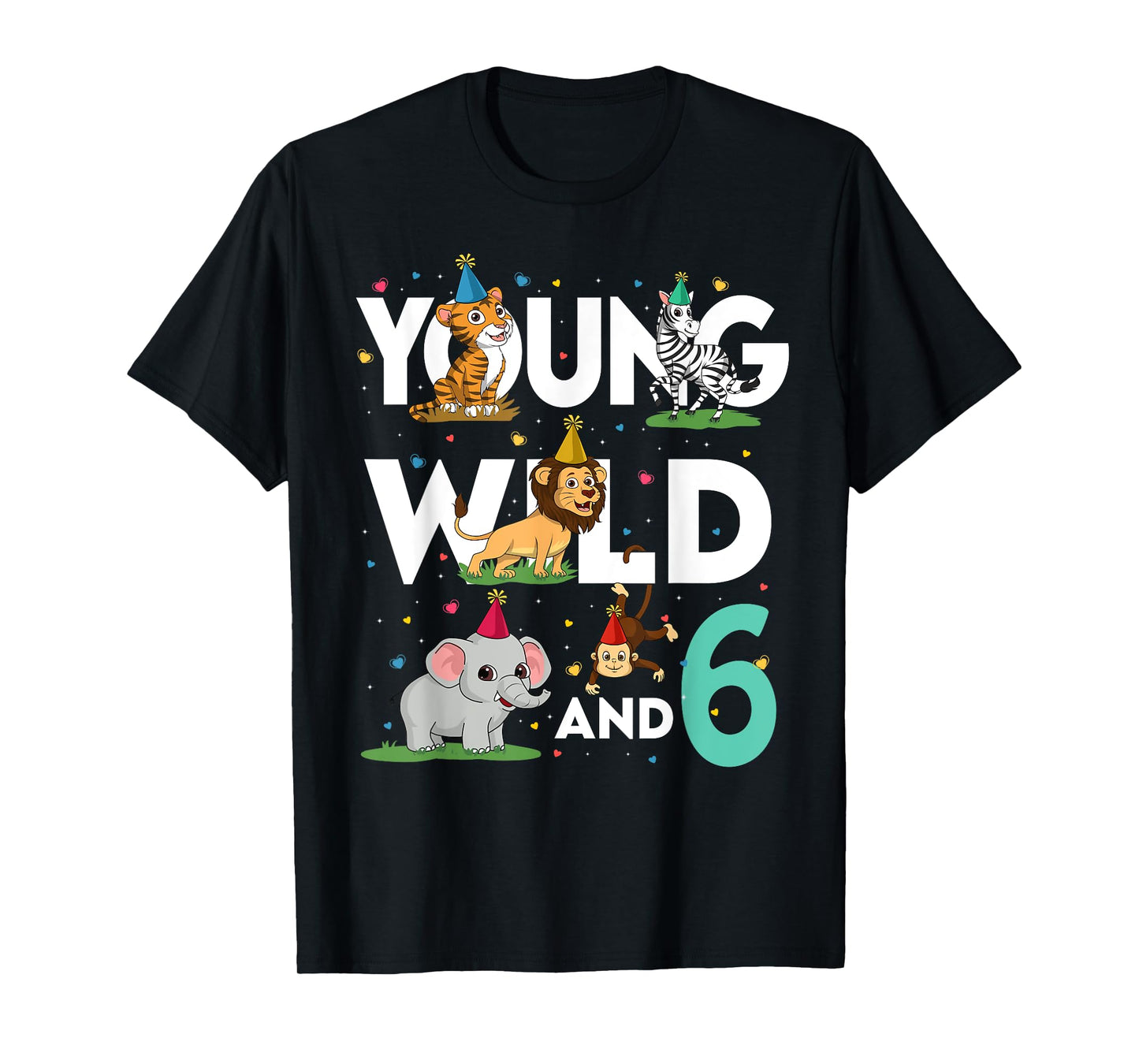 6 Year Old Zoo Birthday Shirt Safari Jungle Animal 6th T-Shirt