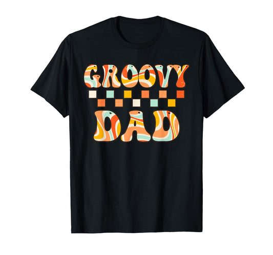 Retro Groovy Dad Matching Family 1st Birthday Party T-Shirt