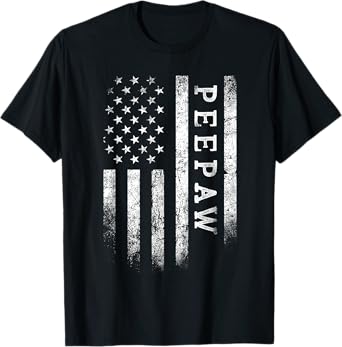 Peepaw American Flag Peepaw Gifts Patriotic Father's Day Men T-Shirt