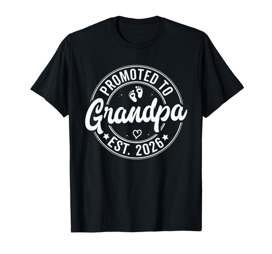 Retro Dad Est. 2026 Promoted to Grandpa Est 2026 New Dad T-Shirt