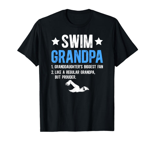Swim Grandpa Definition Swimming Grandpa Swimmer Grandfather T-Shirt