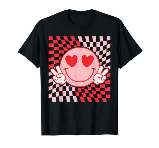 Cute Valentines Vibes Groovy Valentine Day Men Women Kid T-Shirt