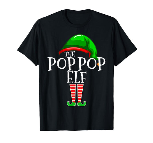 Pop Pop Elf Group Matching Family Christmas Gift Grandpa Set T-Shirt
