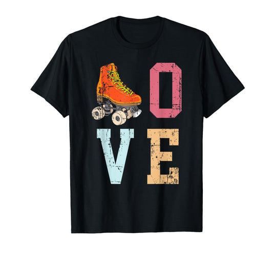 Funny Roller Skating Vintage Skate Lover 70's Gift Men Women T-Shirt