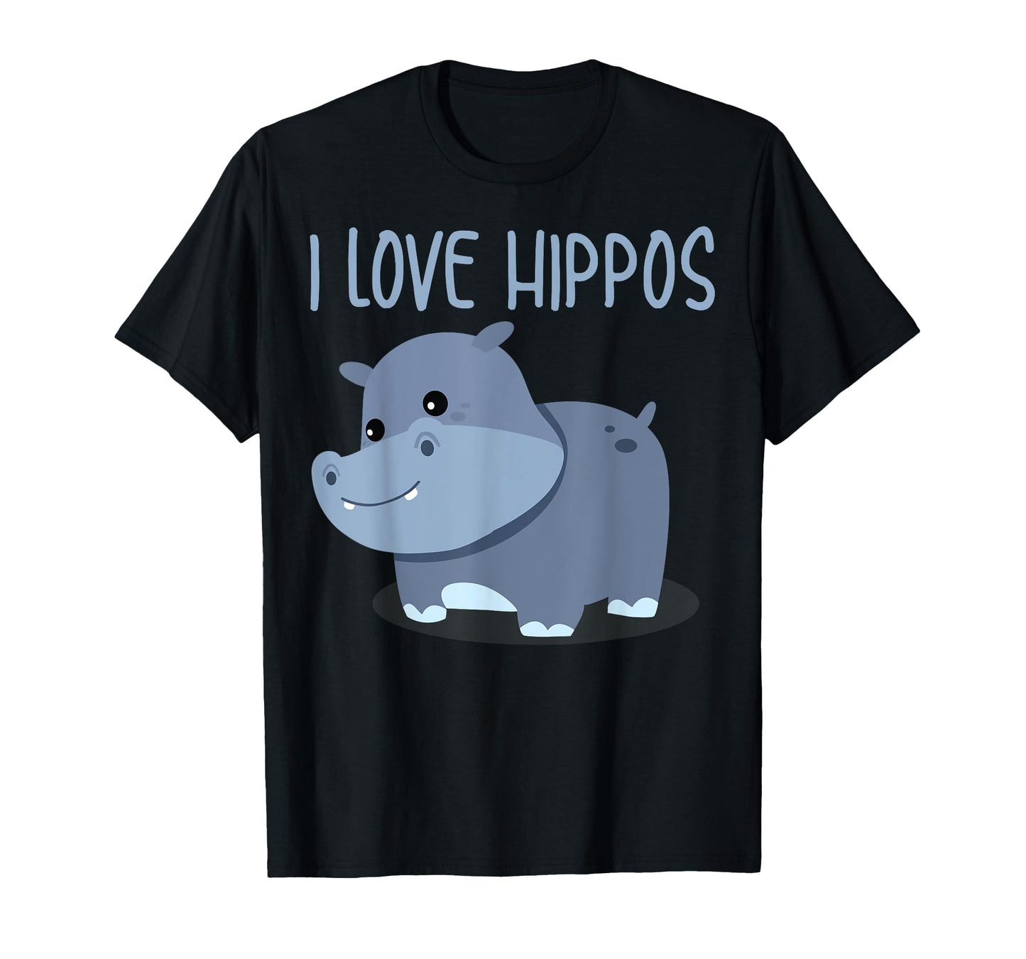 I Love Hippos Design For Girls Boys Kids Safari Hippo Lover T-Shirt