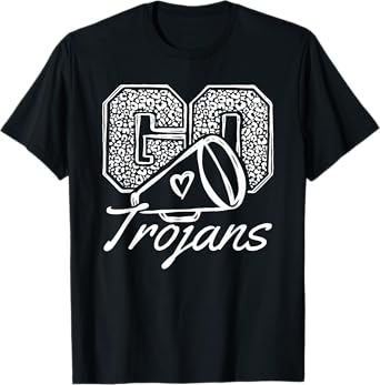 Go Cheer Trojans Sports Name Gifts Men Women Boy Girl T-Shirt