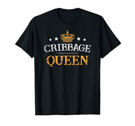 Cribbage Queen - Board Card Game Player Gamer Funny Gift T-Shirt