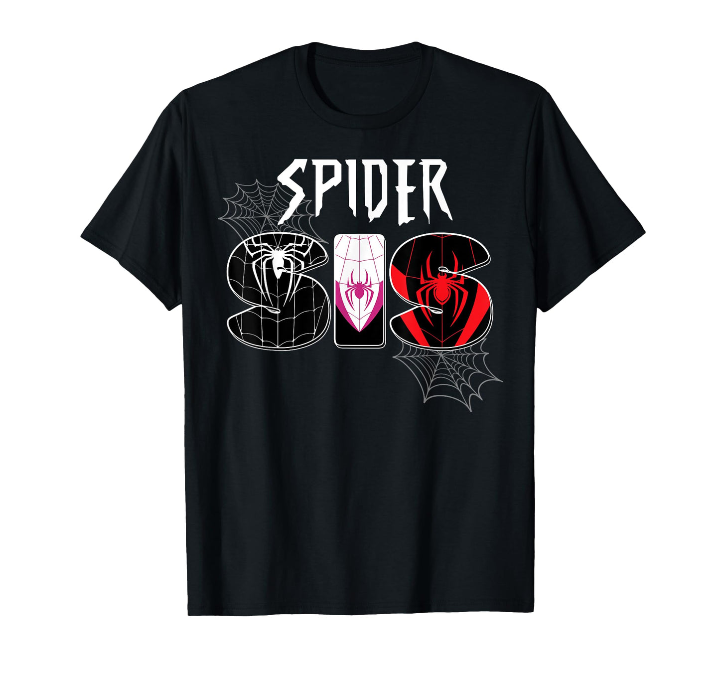 Birthday Party Family Spider Web Sister Cute Big Sis T-Shirt
