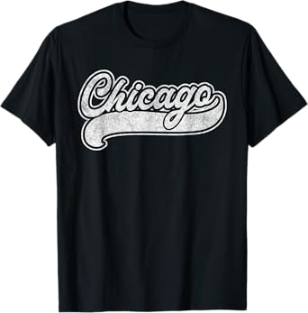 Chicago Illinois IL Shirt Retro Baseball Style Vintage Gift T-Shirt