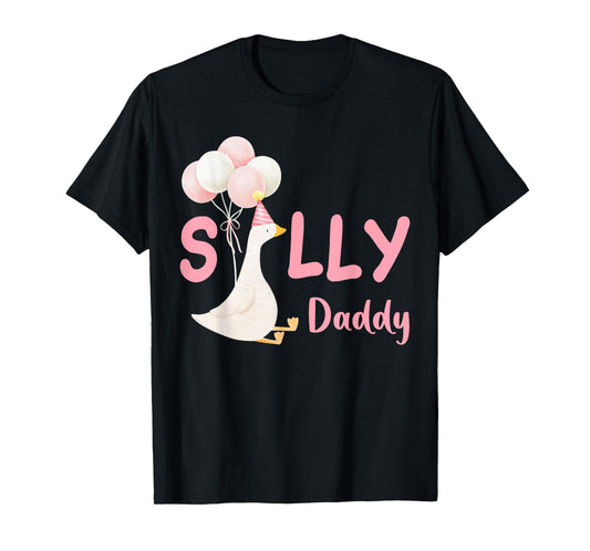 Silly Daddy Goose Family Matching Birthday Squad Crew T-Shirt