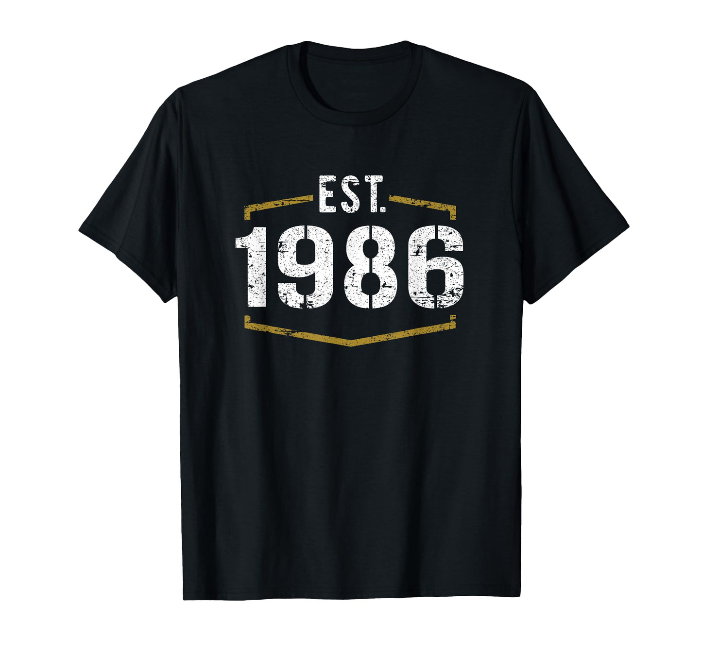 Est 1986 Vintage Style Established 1986 Birthday Design T-Shirt