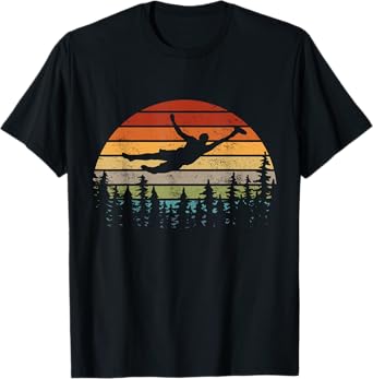 Retro Ultimate Frisbee Player Men Women Vintage Flying Disc T-Shirt