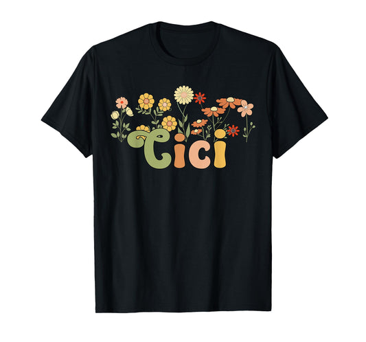 Cici Grandma Groovy Cici Grandmother T-Shirt