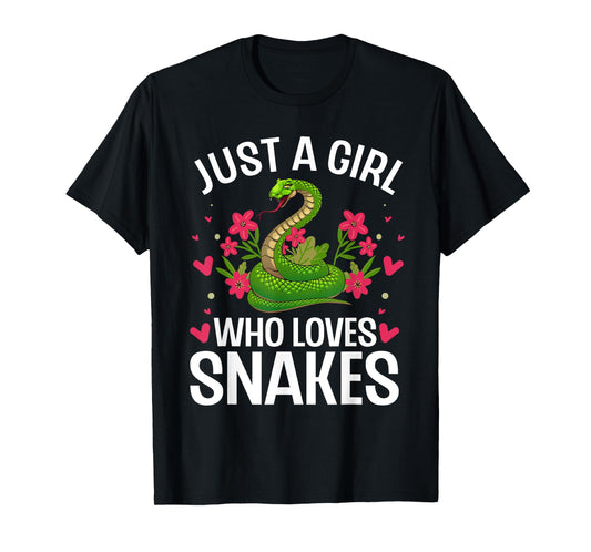 Funny Snake Design For Girls Women Snake Lover Kids Toddler T-Shirt