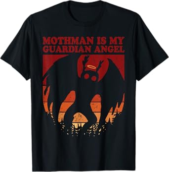 Mothman Is My Guardian Angel Funny Cryptid Paranormal Fun T-Shirt