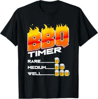 BBQ Timer Funny Gift for Barbecue Master Barbecue Party T-Shirt