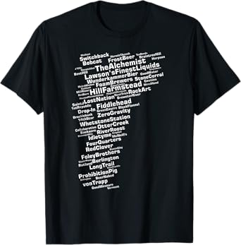 Cracked Toad Design Co. Vermont Breweries T-Shirt - Men's Unisex-Adults Black Small Classic Fit Short Sleeve Crew Neck T-Shirt