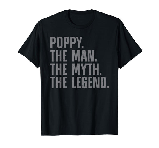 Poppy Design For Grandpa Grandfather From Grandkids Poppy T-Shirt