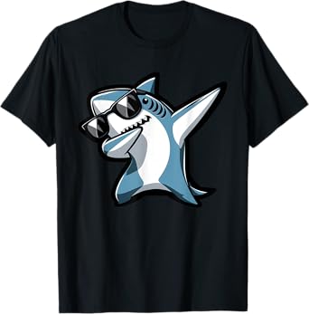 Cool Dabbing Shark Sunglasses Sea Animal Birthday Parties T-Shirt