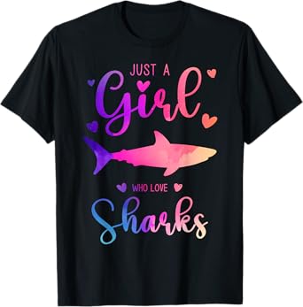 Just a Girl Who Loves Sharks Dress for Women and Kids T-Shirt