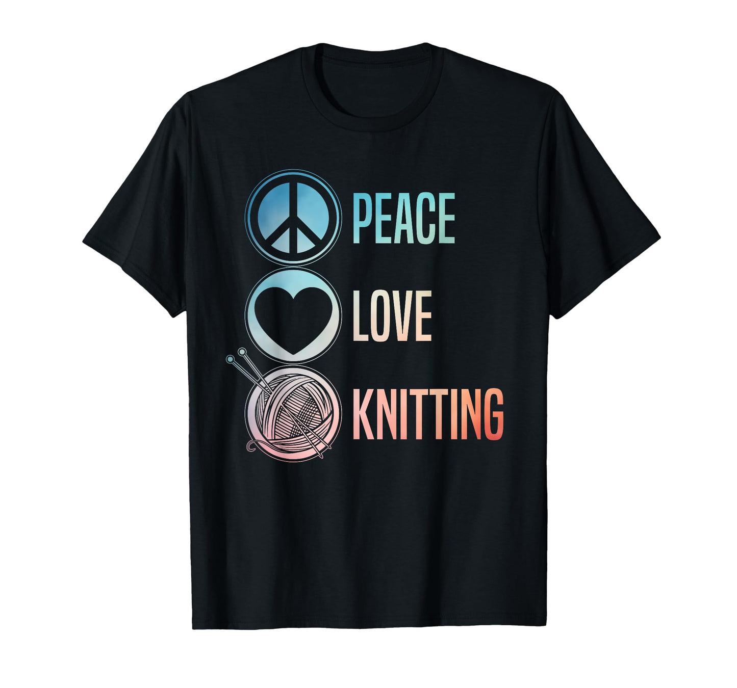 Funny Knitting Art For Women Men Knit Yarn Lover Knitter T-Shirt